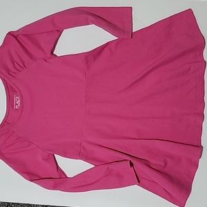 Preloved Children's Place Long Sleeve cute pink skater dress size 3T